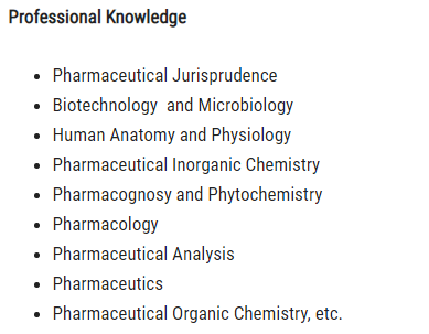 pharmacist syllabus