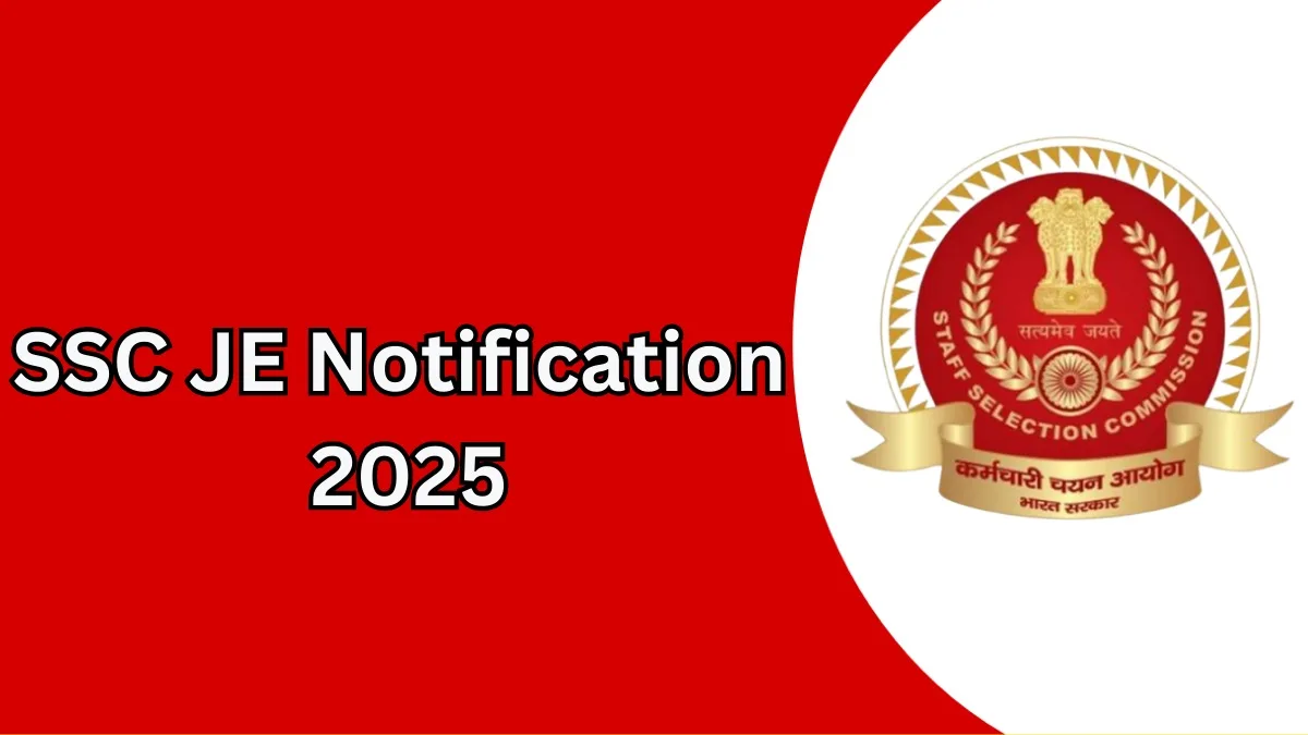 ssc je notification 2025
