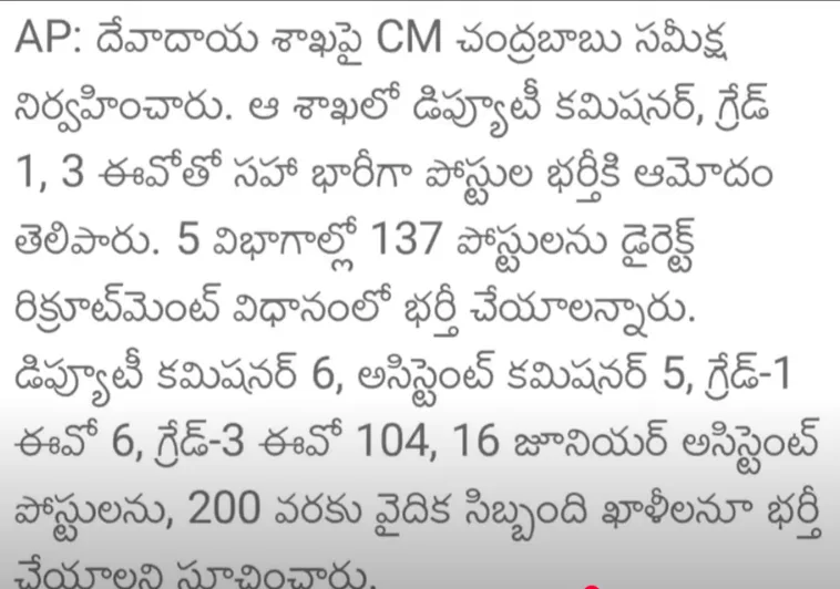 AP Endowment department jobs notification 2025