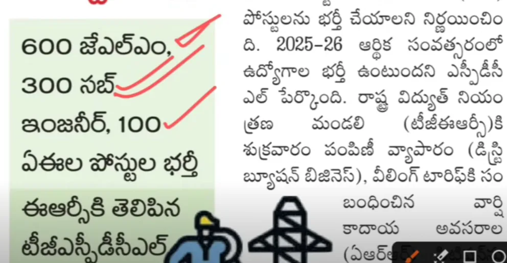 TGSPDCL JLM, AE, JAO, Sub Engineer Recruitment 2025