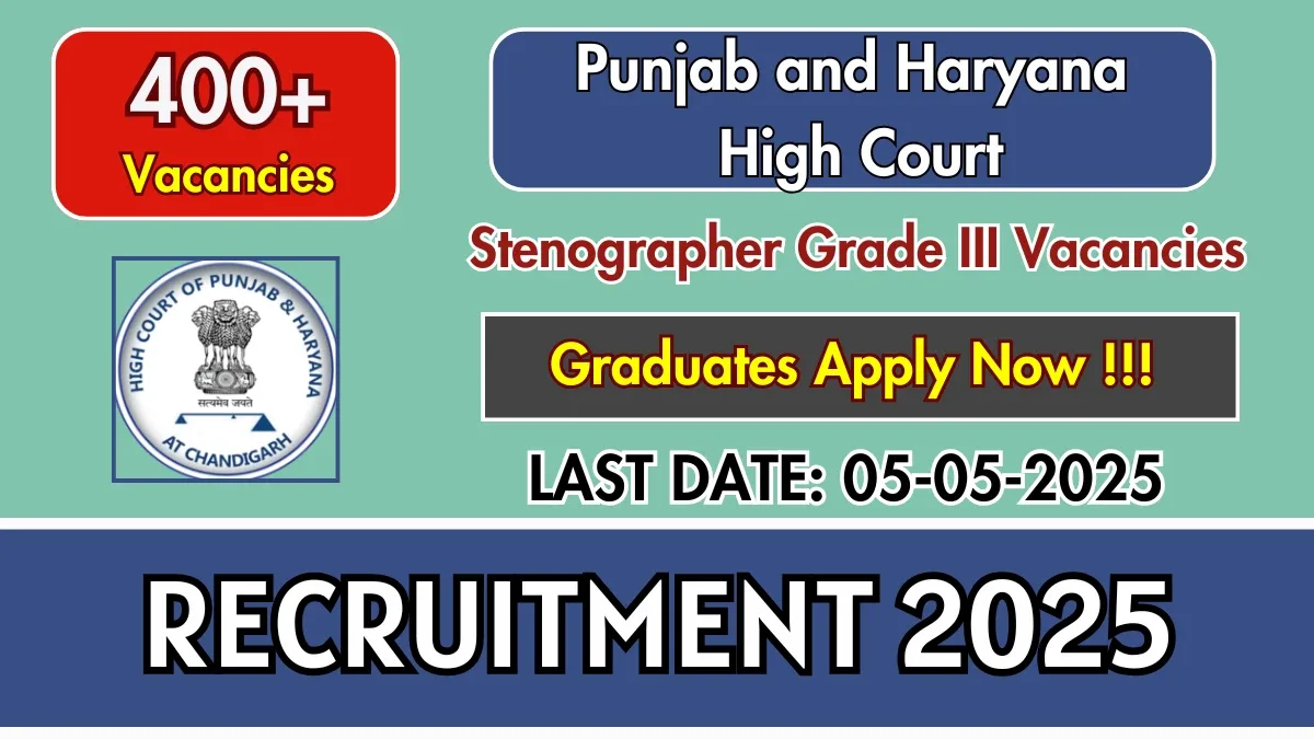 punjab-and-haryana-high-court-stenographer-grade-iii-recruitment-2025-apply-online