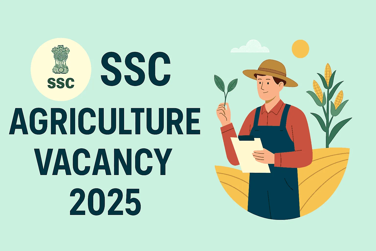 SSC Agriculture Vacancy 2025 Notification