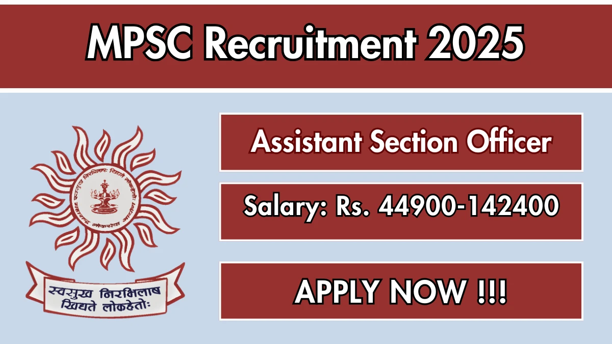 mpsc-assistant-section-officer-recruitment-2025-apply-online-for-23-posts