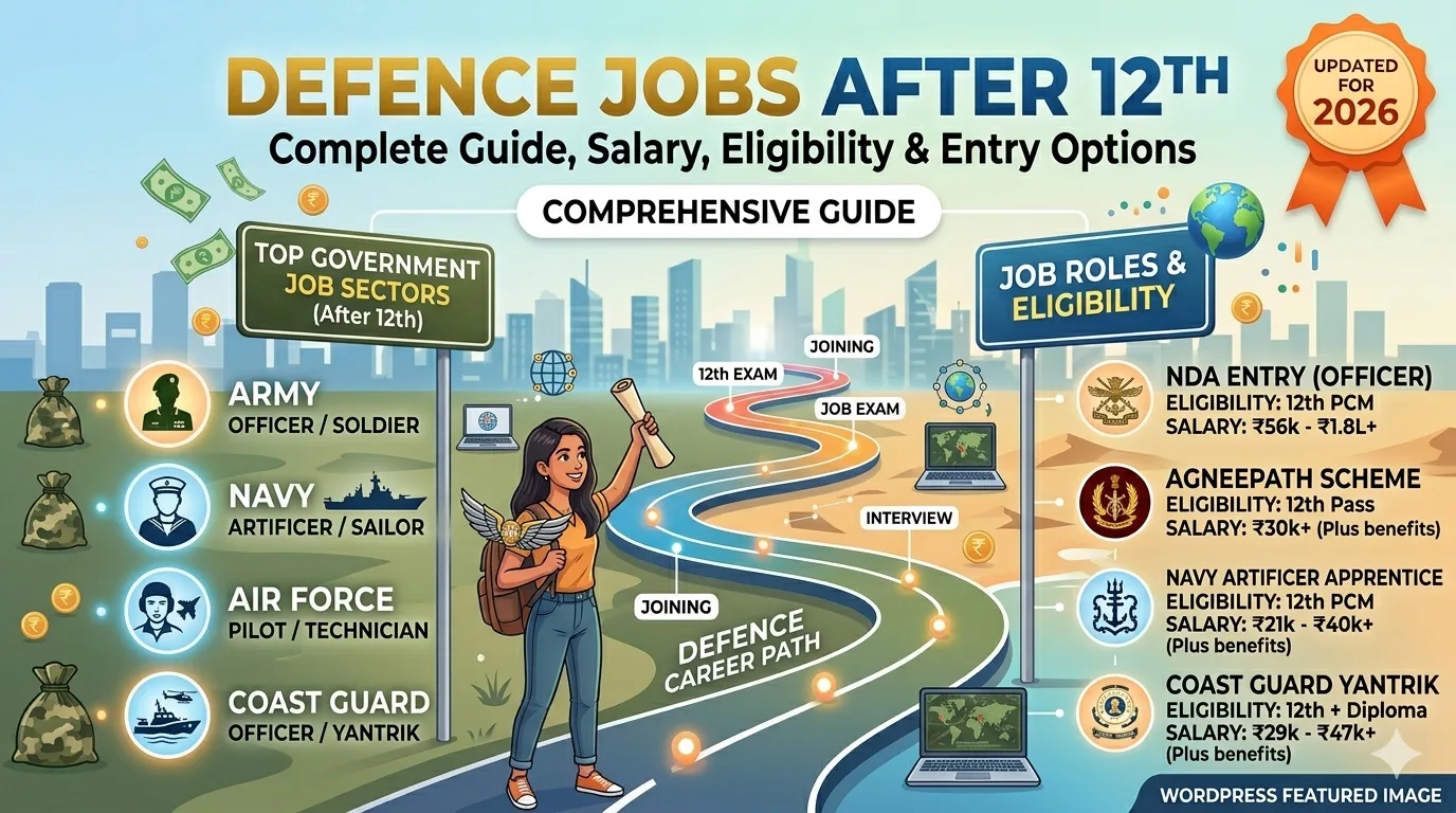 Defence Jobs After 12th Salary, Eligibility & Entry Options