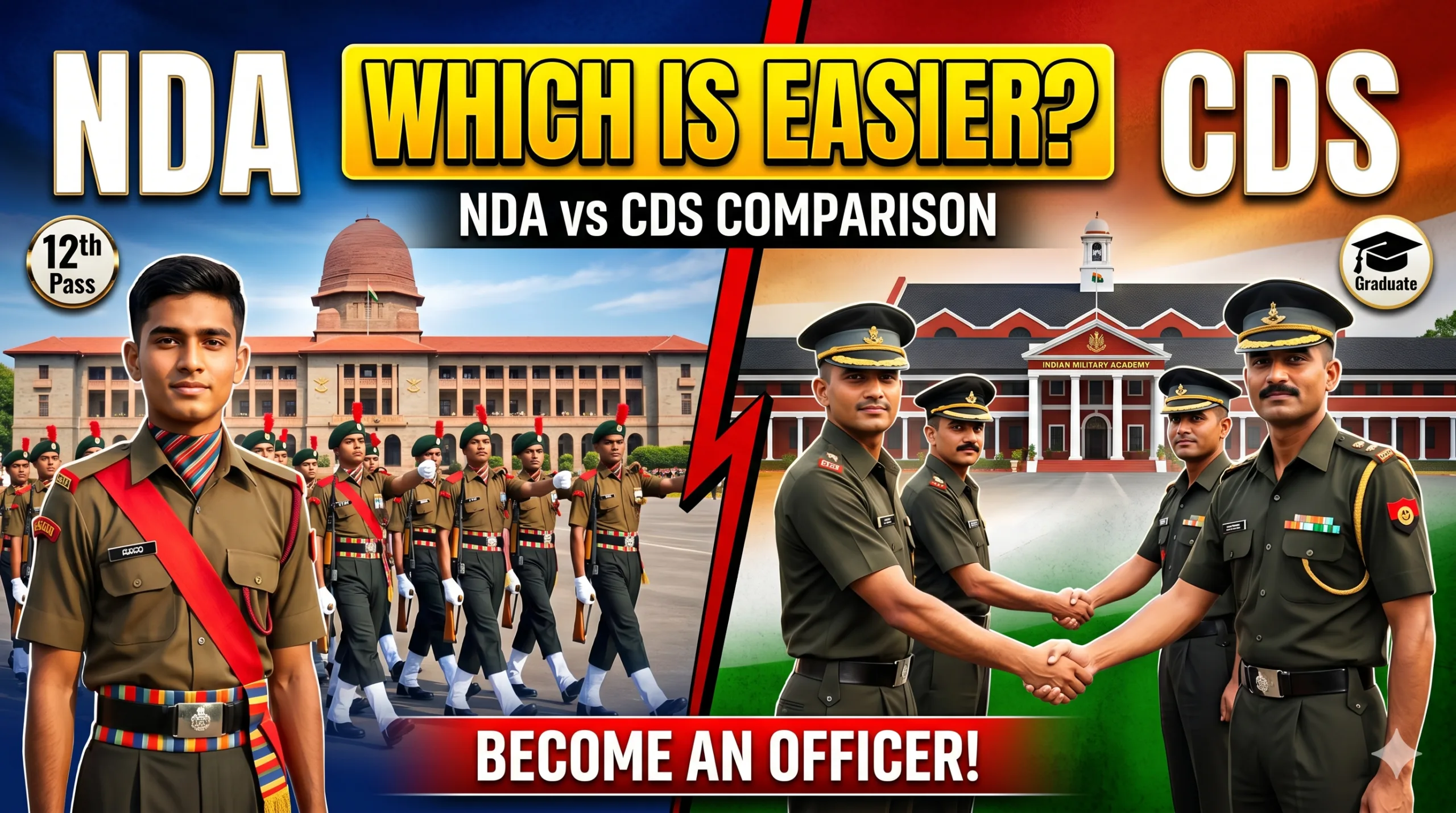 UPSC NDA vs CDS Which is the Easiest Way to Become an Officer